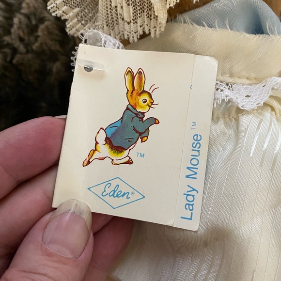 Vintage Peter Rabbit Lady Mouse Eden Dressed Plush Great Shape Stuffed Toy USA - Picture 7 of 11